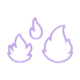 Cortante Llama DE FUEGO X 3.stl SET 3 CUTTERS