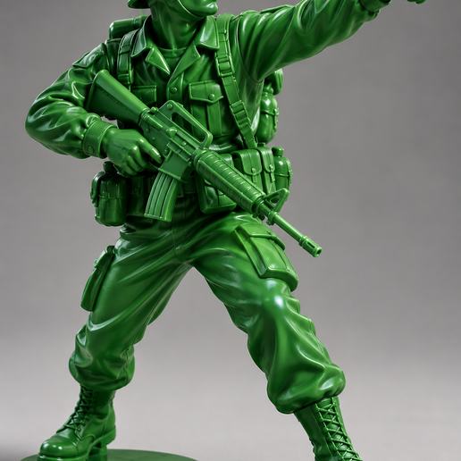 Green Army Toy Soldier – Crawling Soldier | STL
