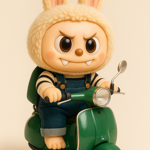 🛴 Labubu On Scooter Ride・ STL File for 3D printing・Cults