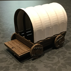 Wagon_Coverd.png Descargar archivo STL gratis Vagón simple de D&D・Modelo para la impresora 3D