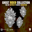15.png Ghost Rider Head Collection for action figures