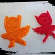 IMG_20160423_110915_393.jpg Free STL file PJ MASKS cookie / clay cutter - Owlette | Gekko | Catboy・3D printing design to download