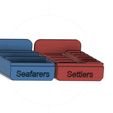 Catan Piece Drawer Design-front.jpg Catan Settlers + Seafarers game piece holder/storage dual funtion organizer