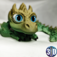 bea.png Articulate Baby Dragon, print in place, no supports, toy