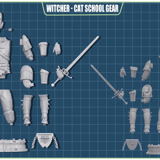 witcher-3d-print-stl-model-fdm-pla-sls-3dprinting-001.jpg Geralt Witcher 2 MODELS 1 PRICE