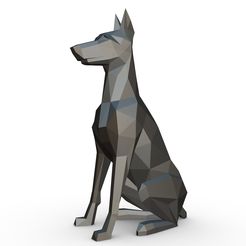 1.jpg STL file Doberman figure 2・3D printing template to download