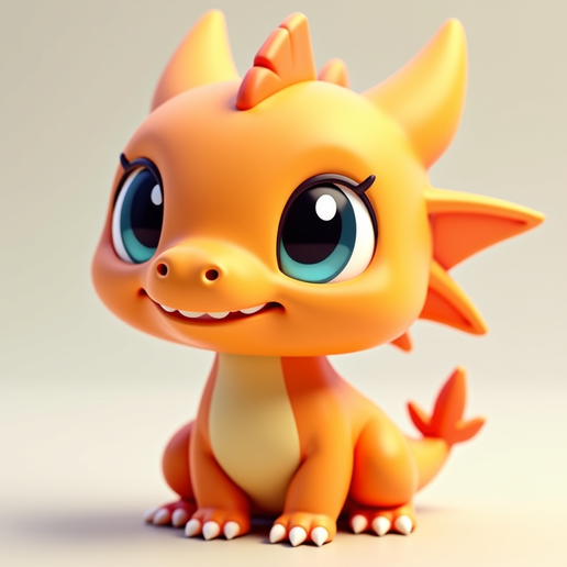 Cute baby Dragon 3D model