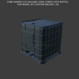 CUBE SHAPED 275 GALLONS (1000 LITRES) TOTE BOTTLE - FOR MODEL KIT /CUSTOM DIECAST / RC CUBE SHAPED 275 GALLONS (1000 LITRES) TOTE BOTTLE - FOR MODEL KIT /CUSTOM DIECAST / RC