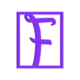F.stl STL file Disney alphabet style decoration scrabble・3D print design to download