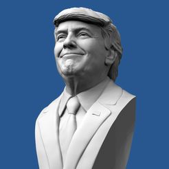 bronze.50.jpg Download OBJ file Donald Trump Bust • 3D printer object, brkhy