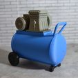 container_scale-1-10-compressor-3d-printing-137580.jpg STL file Compressor scale 1/10 diorama RC toy・Model to download and 3D print