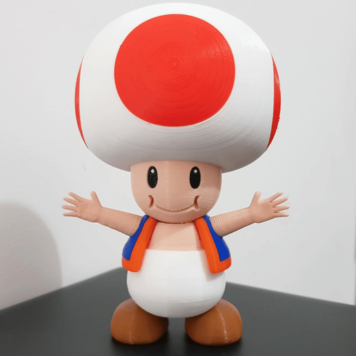 Toad from Mario games - Multi-color 3D model