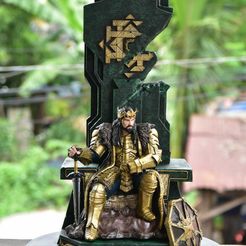 03.jpg Fichier 3D Thorin sur le trône d'Erebor・Modèle imprimable en 3D à télécharger