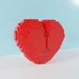 8bit1.png 8 bit heart 3D