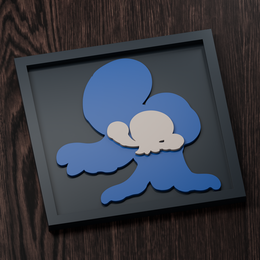 Grapploct Line - Pokemon Silhouette Frame | Normal, Inverse & Scaled STL