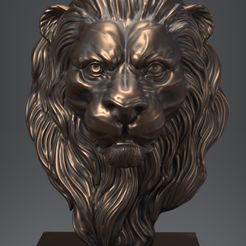 Lion01.jpg Download free OBJ file Lion • 3D print template, F-solo