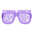 lunette_2024_BA_T1_.STL Lunette Bonne annee 2024 / Glasses Good Year 2024
