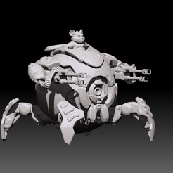 front.png Free 3D file Overwatch Wrecking Ball・3D print design to download