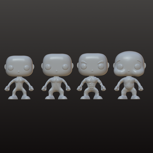 Customized Funkos 4 morphologies - 3D model önizlemesi