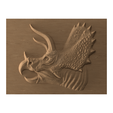 SKU-_02_front_oak.png 三角龙头骨浮雕 - 3D STL 模型
