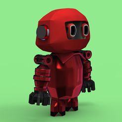 cute-robot-STL-3D-model-design-print-download-files,custom-3d-model-1.jpg Файл STL Симпатичный красный робот 3D модель для печати・Идея 3D-печати для скачивания