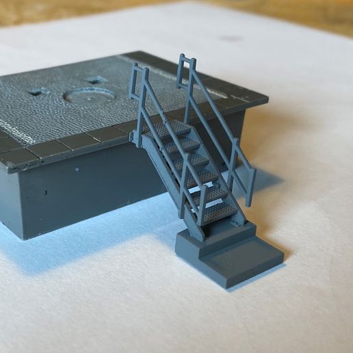 Platform-Step-A1.jpg Model Railway Platform Access Steps and Access Gate