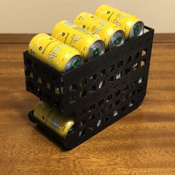 3D Printed FIFO Rolling Can Pantry Organizer by rebeltaz