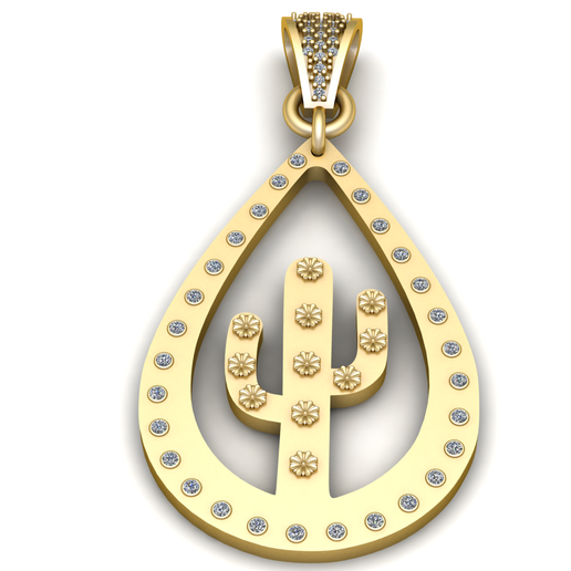 CACTUS PLANT PENDANT 3D PRINTABLE MODEL 3D model