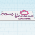 beauty-is-a-light-1.png Beauty is a light in the heart and lotus flower -  Inspirational keychains, motivational fridge magnet, quote sayings wall home decor
