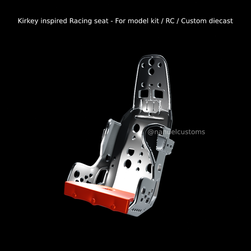 Kirkey inspired Racing seat - For model kit / RC / Custom diecast 3D model