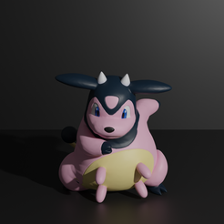 Miltank.png Fichier STL Modèle d'impression 3D du pokémon Miltank・Design pour imprimante 3D à télécharger