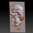 skullAndSnakeB2.jpg skull and snake model of bas-relief