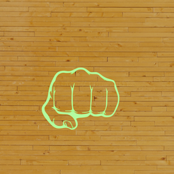 mano-hulk.png Fichier STL Cookie Cutter hulk hand / Cookie Cutter hulk hand・Plan à imprimer en 3D à télécharger