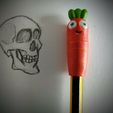 caveira_cenoura.jpg Carrot Pencil Cap - for 3D Printing