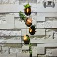 2.jpg STL file Dangling Decor Flowerpot・3D printer model to download