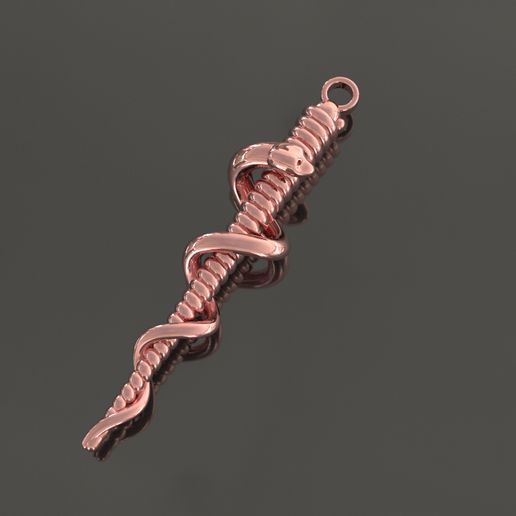 Rod of asclepius 3D model
