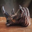 4.jpg Rhino Head Bust - With or Without Cigar