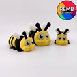 Flexi-Bee-Remb-Studios-6.png Cute Flexi Bee | Print-in-place | Без поддержки