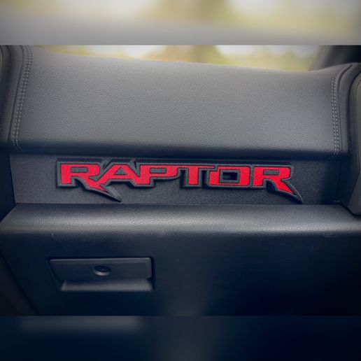 F-150 Raptor 2017–2020 carbon edition only custom 3D model aftermarket dash plug insert