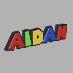 Image-24-05-2023-at-21.40.jpg AIDAN - 3D Super Mario Themed Custom Name Plate / Sign
