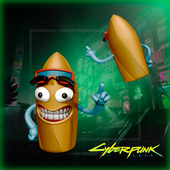 Cyberpunk_Skippy_1_Jhonny_Art.png Fichier OBJ CYBERPUNK 2077 AMI SKIPPY HOLO・Design pour imprimante 3D à télécharger