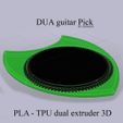 DUA guitar Pick By eXiMienTa PLA - TPU dual extruder 3D.jpg DUA 26X31mm guitar Pick By eXiMienTa PLA - dual extruder 3D TPU
