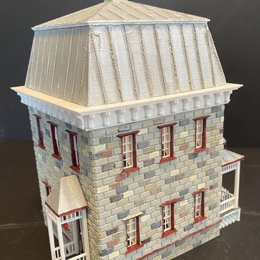 Derr-House-8.jpg HO SCALE SECOND EMPIRE VICTORIAN HOUSE "THE DERR HOUSE"