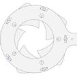 shutter mechanism-circle - 5 blades2.jpg Archivo STL Mecánica de rotación del Iris_estructura de engranaje del mecanismo de cierre・Design para impresora 3D para descargar