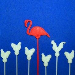 he_li_ji_qun_preview_featured.jpg Free 3D file A Flamingo Among Chickens・3D print model to download