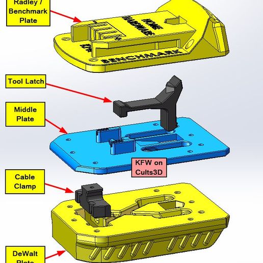 🔋 DeWalt 20V battery adapter for Radley and Benchmark tools (Home ...