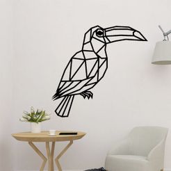 sample.jpg Fichier 3D Décor polygonal 2D de l'oiseau Toucan・Modèle à imprimer en 3D à télécharger