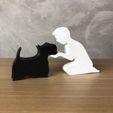 IMG-20240322-WA0092.jpg Boy and his Scottish Terrier for 3D printer or laser cut