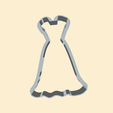 model.png dress, fashion, outfit, girls, wedding cookie cutter, form