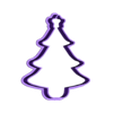 treeRETRO.stl Christmas Tree Cookie Cutter